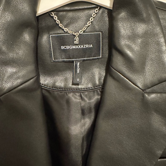 BCBGMaxAzria Black Leather Blazer - Picture 2 of 2